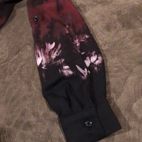 Vera Wang Watercolor Silky Tunic Top - Picture 6 of 6